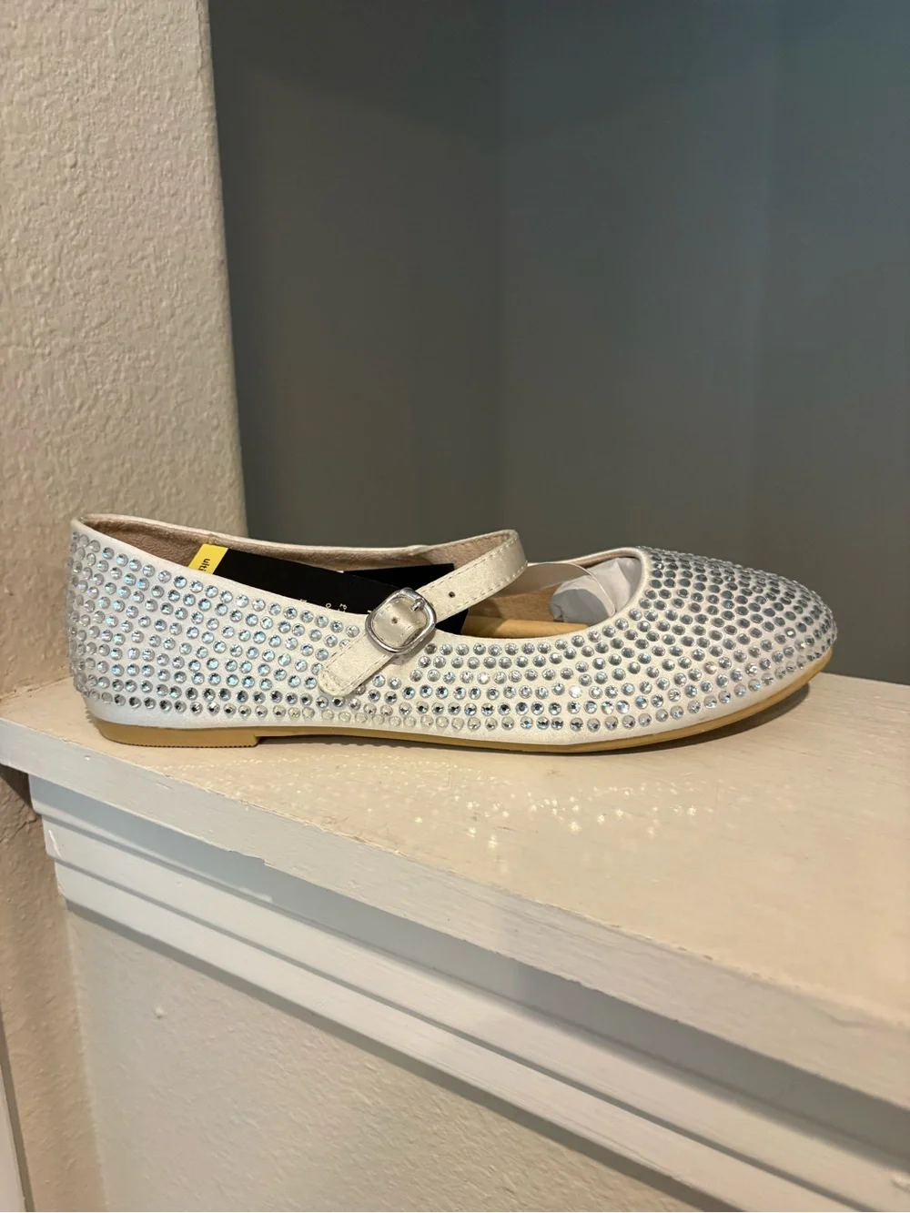 Kids' Nell Rhinestone Mary Jane Flats Off-White - art class Youth Sizes
